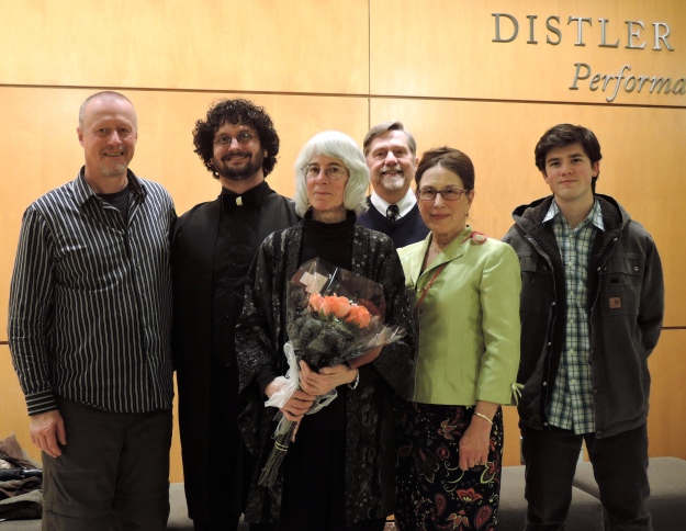 Left to right: John McDonld, Aaron Larget-Caplan, Elizaneth, Martin Max Schreiner, Jeannette Chechile, Jeffery Shivers. Photo: Catherine Larget-Caplan
